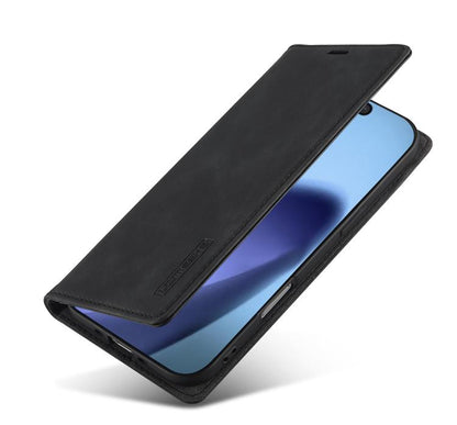 For iPhone Air LC.IMEEKE Strong Magnetism Microfiber Leather Phone Case(Black) by LC.IMEEKE