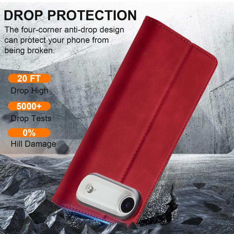 For iPhone Air LC.IMEEKE Strong Magnetism Microfiber Leather Phone Case(Red) by LC.IMEEKE