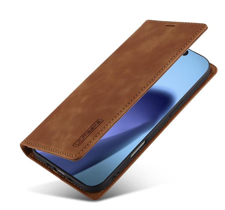 For iPhone Air LC.IMEEKE Strong Magnetism Microfiber Leather Phone Case(Brown) by LC.IMEEKE
