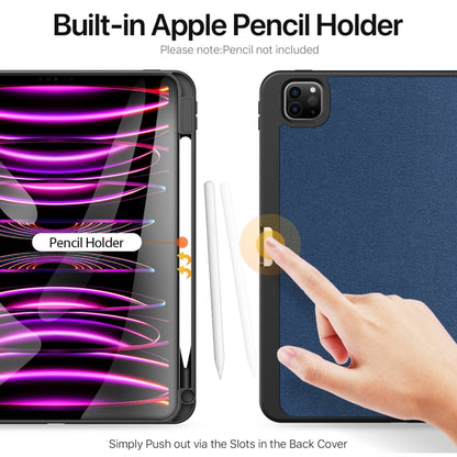 For iPad Pro 11 2025 / 2024 DUX DUCIS Domo Series Cloth Texture Magnetic Leather Tablet Case(Blue) by DUX DUCIS