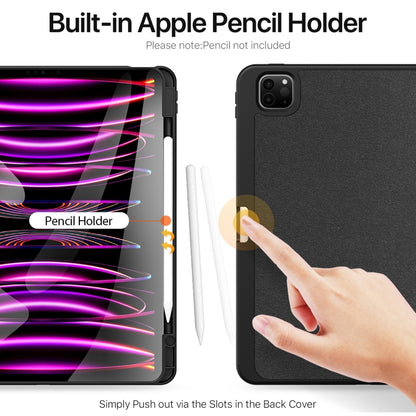 For iPad Pro 13 2025 / 2024 DUX DUCIS Domo Series Cloth Texture Magnetic Leather Tablet Case(Black) by DUX DUCIS