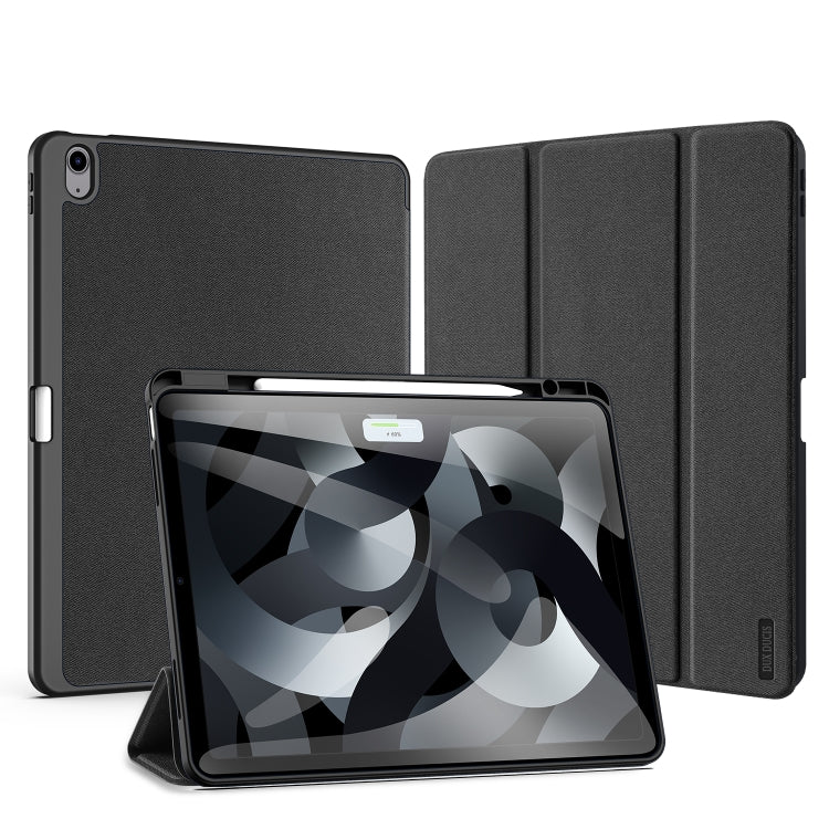 For iPad Air 13 2024 / 2025 DUX DUCIS Domo Series Cloth Texture Magnetic Leather Tablet Case(Black) by DUX DUCIS