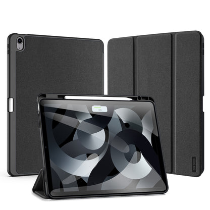 For iPad Air 13 2024 / 2025 DUX DUCIS Domo Series Cloth Texture Magnetic Leather Tablet Case(Black) by DUX DUCIS