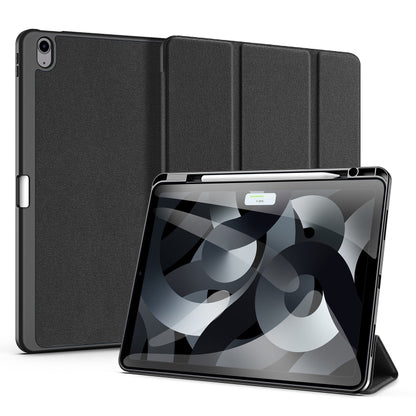 For iPad Air 13 2024 / 2025 DUX DUCIS Domo Series Cloth Texture Magnetic Leather Tablet Case(Black) by DUX DUCIS