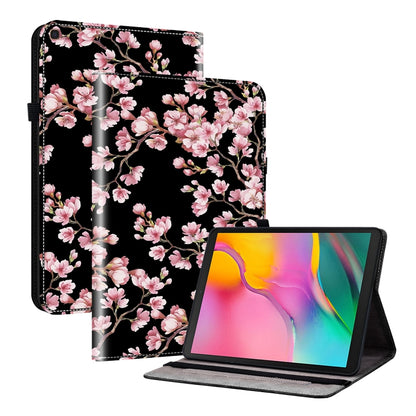 For Samsung Galaxy Tab A 10.1 2019 Crystal Texture Painted Leather Tablet Case(Plum Bossom) by bashfashion