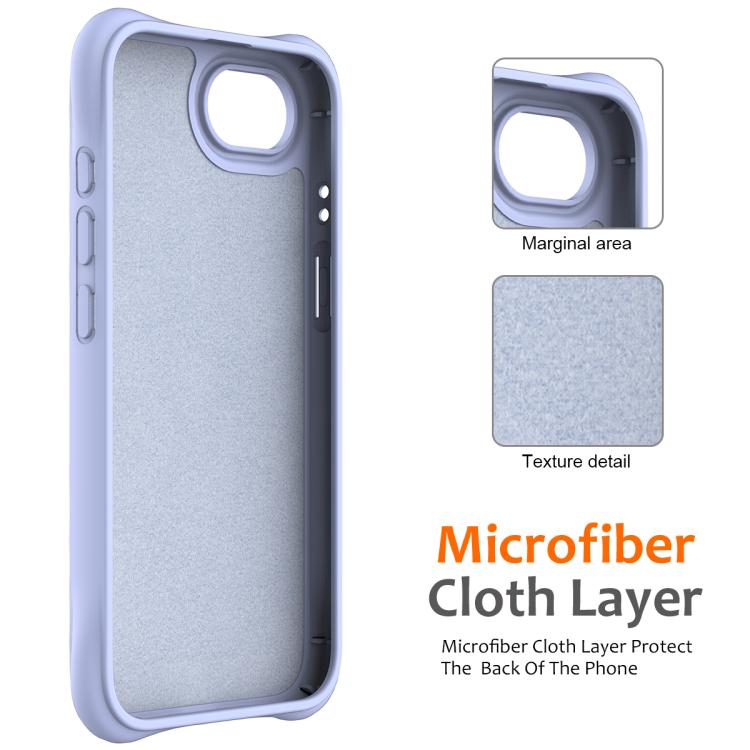 For iPhone 16e Wave Texture MagSafe Magnetic Liquid Silicone Phone Case(Purple) by bashfashion