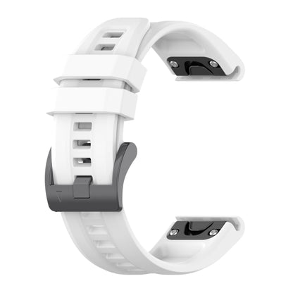 For Garmin Fenix 7X 22mm Quick Release Silicone Watch Band(White) by bashfashion