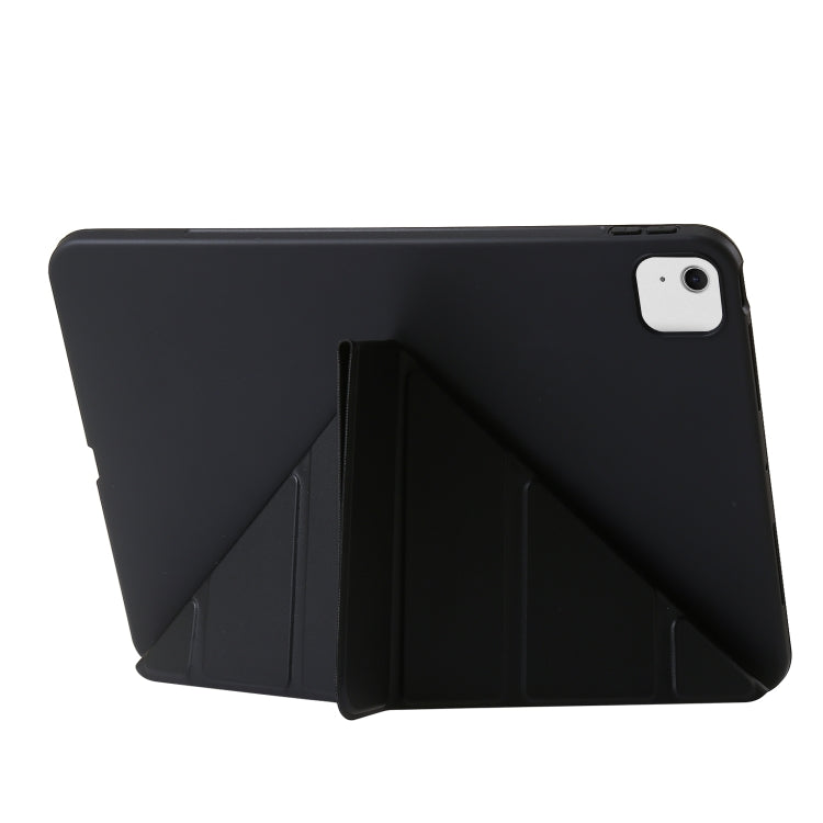 For iPad Air 11 2025 / 2024 TPU Deformation Flip Leather Tablet Case with Holder(Black) by bashfashion