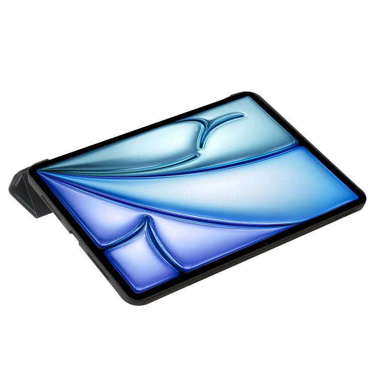 For iPad Air 11 2025 / 2024 TPU Deformation Flip Leather Tablet Case with Holder(Black) by bashfashion