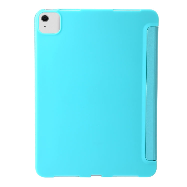 For iPad Air 13 2025 / 2024 TPU Deformation Flip Leather Tablet Case with Holder(Mint Blue) by bashfashion