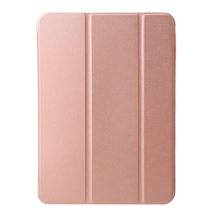 For iPad Pro 13 2025 / 2024 Three-fold Holder Flip Tablet Leather Case(Rose Gold) by bashfashion
