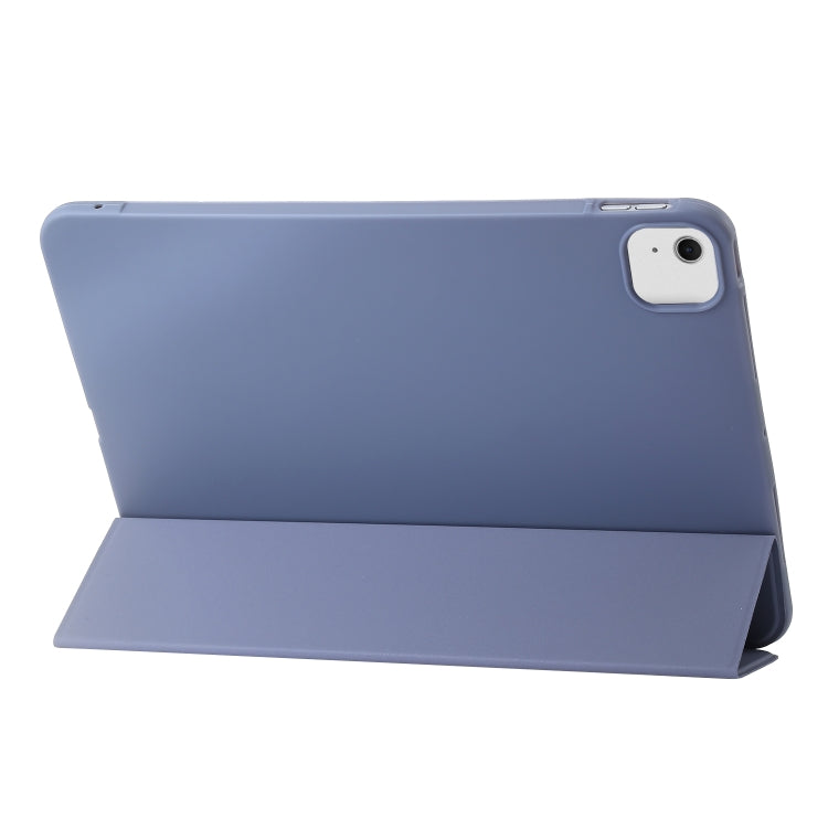 For iPad Air 13 2025 / 2024 Three-fold Holder Flip Tablet Leather Case(Purple) by bashfashion