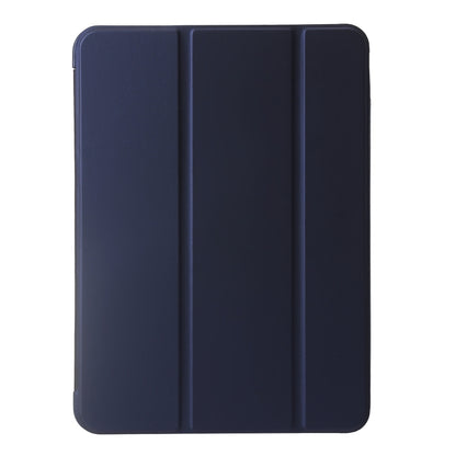 For iPad Air 11 2025 / 2024 Three-fold Holder Flip Tablet Leather Case(Dark Blue) by bashfashion