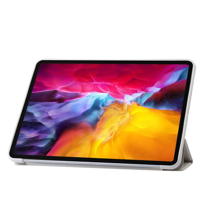 For iPad Pro 11 2025 / 2024 Three-fold Holder Flip Tablet Leather Case(Grey) by bashfashion