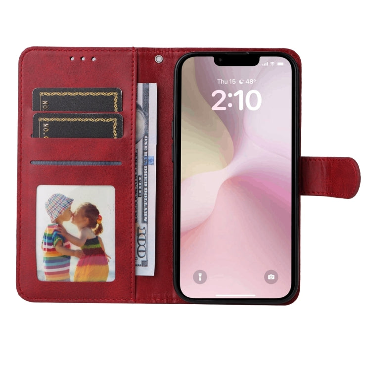 For iPhone 16e Classic Calf Texture Flip Leather Phone Case(Red) by bashfashion
