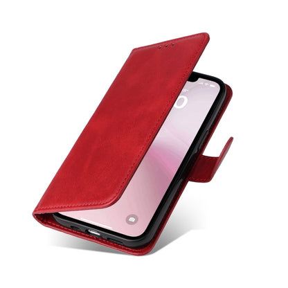 For iPhone 16e Classic Calf Texture Flip Leather Phone Case(Red) by bashfashion