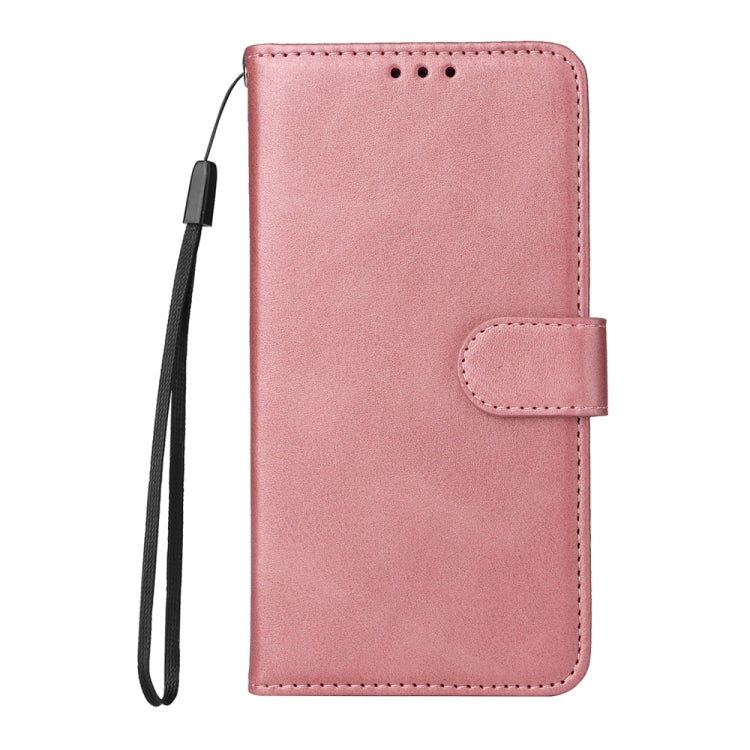 For iPhone 16e Classic Calf Texture Flip Leather Phone Case(Rose Gold) by bashfashion