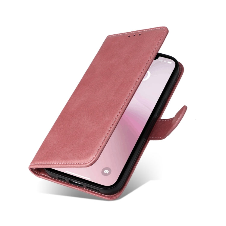 For iPhone 16e Classic Calf Texture Flip Leather Phone Case(Rose Gold) by bashfashion