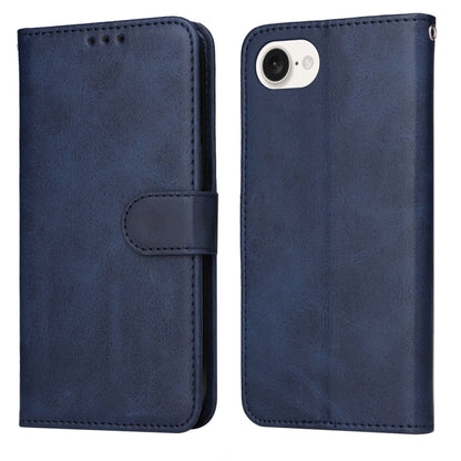 For iPhone 16e Classic Calf Texture Flip Leather Phone Case(Blue) by bashfashion