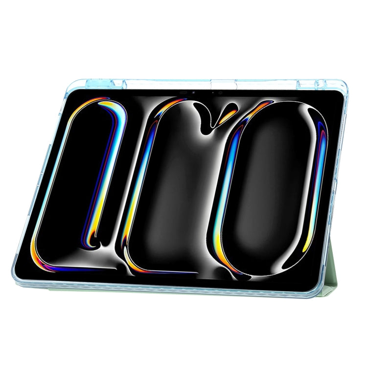 For iPad Pro 11 2025 / 2024 Clear Acrylic Deformation Leather Tablet Case(Yellow) by bashfashion