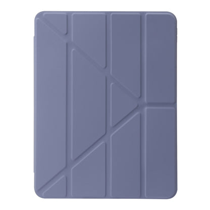 For iPad Pro 13 2025 / 2024 Clear Acrylic Deformation Leather Tablet Case(Lavender Purple) by bashfashion
