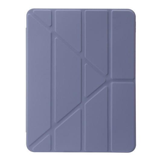 For iPad Pro 13 2025 / 2024 Clear Acrylic Deformation Leather Tablet Case(Lavender Purple) by bashfashion