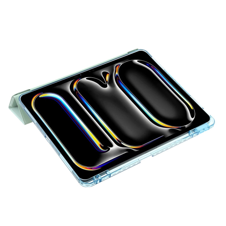 For iPad Pro 13 2025 / 2024 Clear Acrylic Deformation Leather Tablet Case(Lavender Purple) by bashfashion