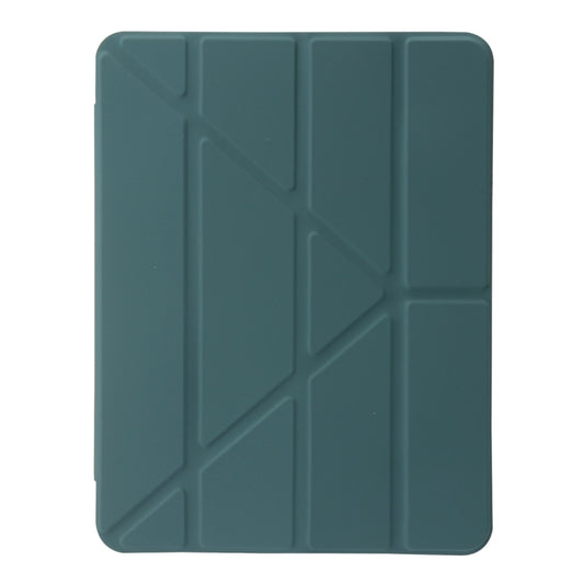 For iPad Air 13 2025 / 2024 Clear Acrylic Deformation Leather Tablet Case(Dark Green) by bashfashion