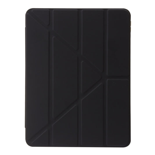 For iPad Air 11 2025 / 2024 Clear Acrylic Deformation Leather Tablet Case(Black) by bashfashion