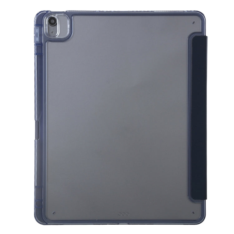 For iPad Air 11 2025 / 2024 Clear Acrylic Deformation Leather Tablet Case(Black) by bashfashion