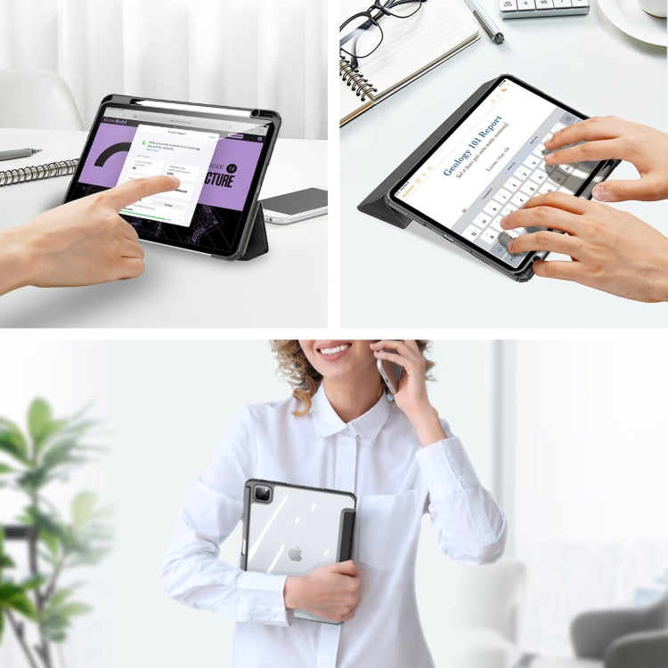 For iPad Pro 11 2025 / 2024 DUX DUCIS TOBY Series Antiskid Leather Tablet Case with Sleep / Wake-up Function(Black) by DUX DUCIS