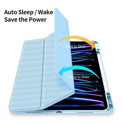 For iPad Pro 13 2025 / 2024 DUX DUCIS TOBY Series Antiskid Leather Tablet Case with Sleep / Wake-up Function(Blue) by DUX DUCIS