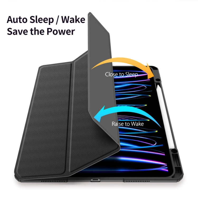 For iPad Pro 13 2025 / 2024 DUX DUCIS TOBY Series Antiskid Leather Tablet Case with Sleep / Wake-up Function(Black) by DUX DUCIS