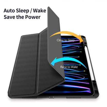 For iPad Pro 13 2025 / 2024 DUX DUCIS TOBY Series Antiskid Leather Tablet Case with Sleep / Wake-up Function(Black) by DUX DUCIS