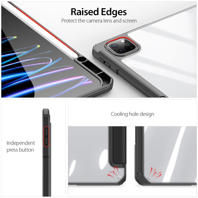 For iPad Pro 13 2025 / 2024 DUX DUCIS TOBY Series Antiskid Leather Tablet Case with Sleep / Wake-up Function(Black) by DUX DUCIS