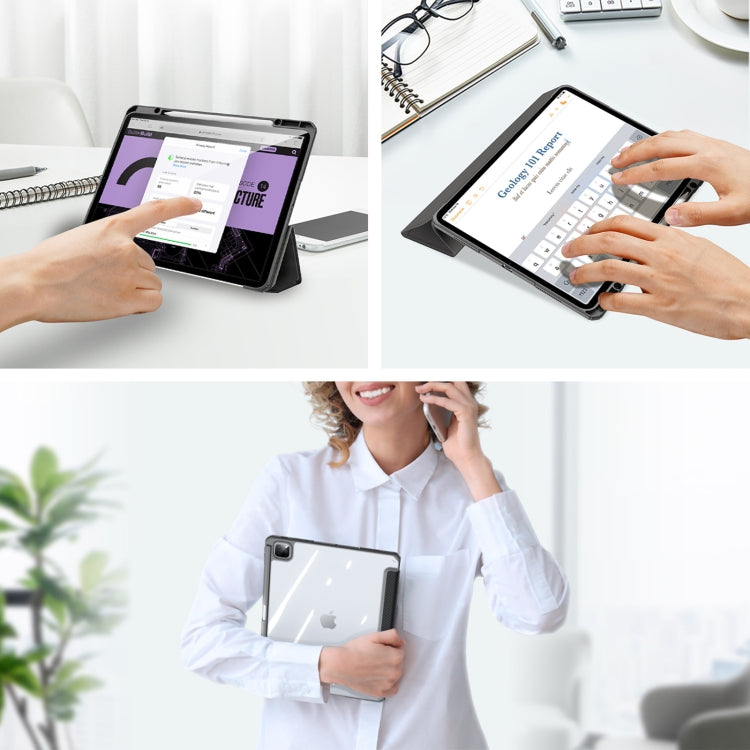 For iPad Pro 13 2025 / 2024 DUX DUCIS TOBY Series Antiskid Leather Tablet Case with Sleep / Wake-up Function(Black) by DUX DUCIS