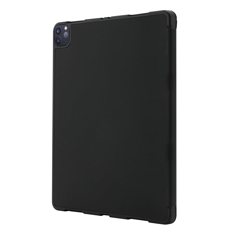 For iPad Pro 13 2025 / 2024 Skin Feel Tri-fold Leather Tablet Case with Pen Slot(Black) by bashfashion