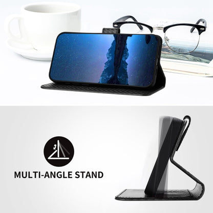 For iPhone 16e YX0070 Carbon Fiber Buckle Leather Phone Case with Lanyard(Black) by bashfashion