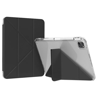 For iPad Pro 11 2022 GEBEI Deformation Leather Tablet Case(Black) by GEBEI