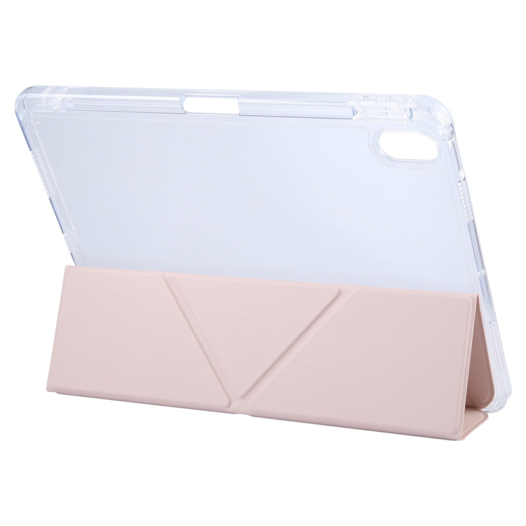 For iPad Pro 11 2022 GEBEI Deformation Leather Tablet Case(Pink) by GEBEI