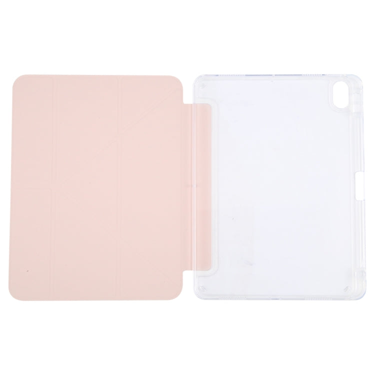 For iPad Pro 11 2022 GEBEI Deformation Leather Tablet Case(Pink) by GEBEI