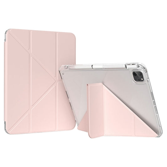 For iPad Pro 11 2025 / 2024 GEBEI Deformation Leather Tablet Case(Pink) by GEBEI