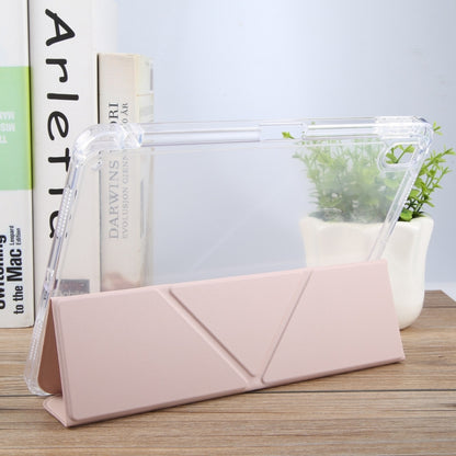 For iPad Pro 13 2025 / 2024 GEBEI Deformation Leather Tablet Case(Pink) by GEBEI