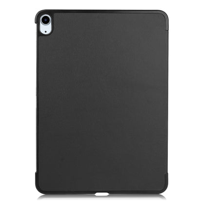 For iPad Air 13 2025 / 2024 Custer Pure Color 3-Fold Holder Smart Leather Tablet Case(Black) by bashfashion