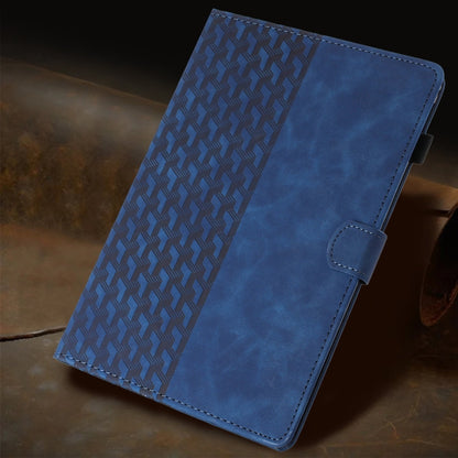 For Samsung Galaxy Tab A11 / A9 Building Blocks Embossed Leather Tablet Case(Blue) by bashfashion