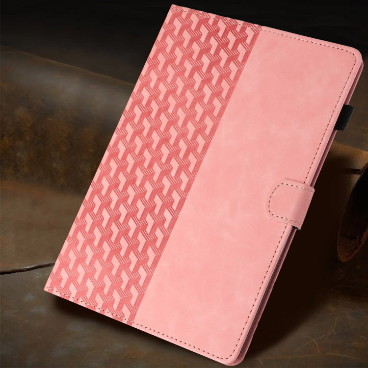 For Samsung Galaxy Tab A7 Lite T220 Building Blocks Embossed Leather Tablet Case(Pink) by bashfashion
