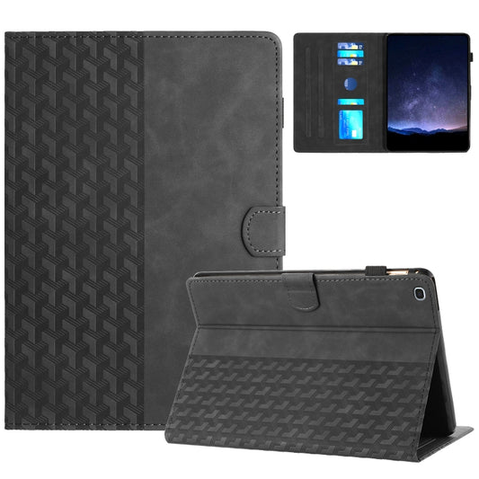 For Samsung Galaxy Tab A7 Lite T220 Building Blocks Embossed Leather Tablet Case(Black) by bashfashion