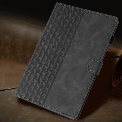 For Samsung Galaxy Tab A7 Lite T220 Building Blocks Embossed Leather Tablet Case(Black) by bashfashion