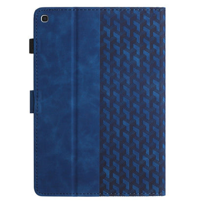 For Samsung Galaxy Tab A 10.1 2019 Building Blocks Embossed Leather Tablet Case(Blue) by bashfashion