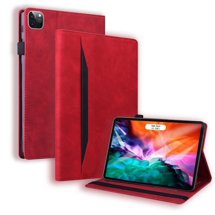 For iPad Pro 11 2025 / 2024 Splicing Shockproof Leather Tablet Case(Red) by bashfashion